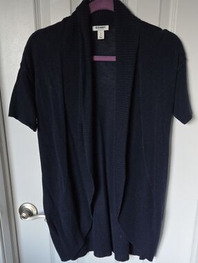 Old Navy Navy Short-Sleeve Open Cardigan